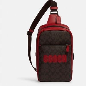 Coach sling backpack